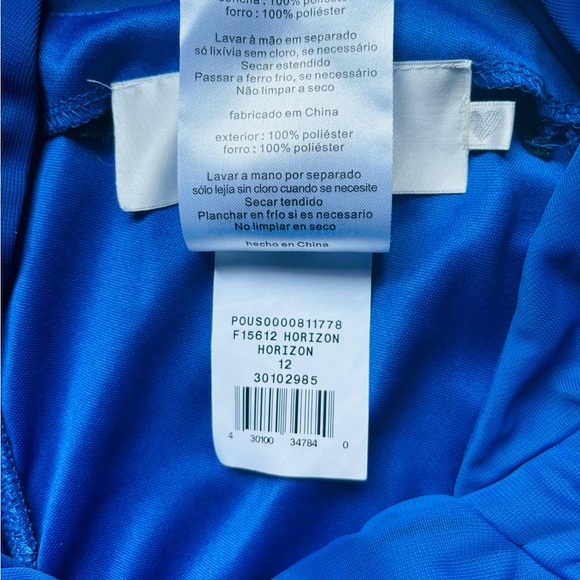 David’s Bridal Horizon Blue Sleeveless Formal Bodycon Dress - Picture 7 of 7